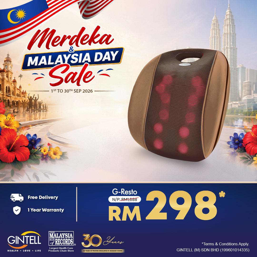 G-Resto Portable Massage Cushion | Merdeka & Malaysia Day Sale