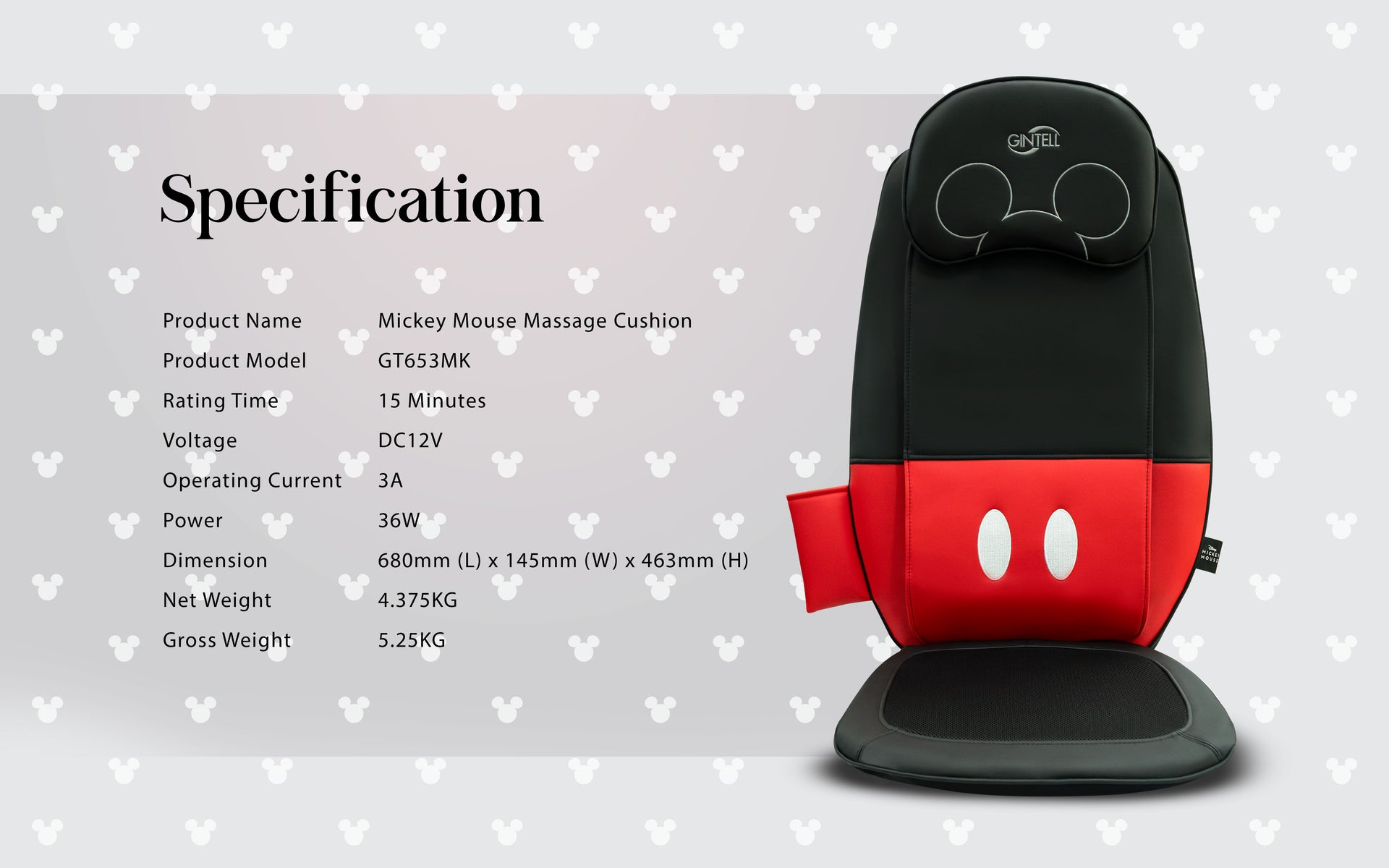 Mickey Mouse Massage Cushion