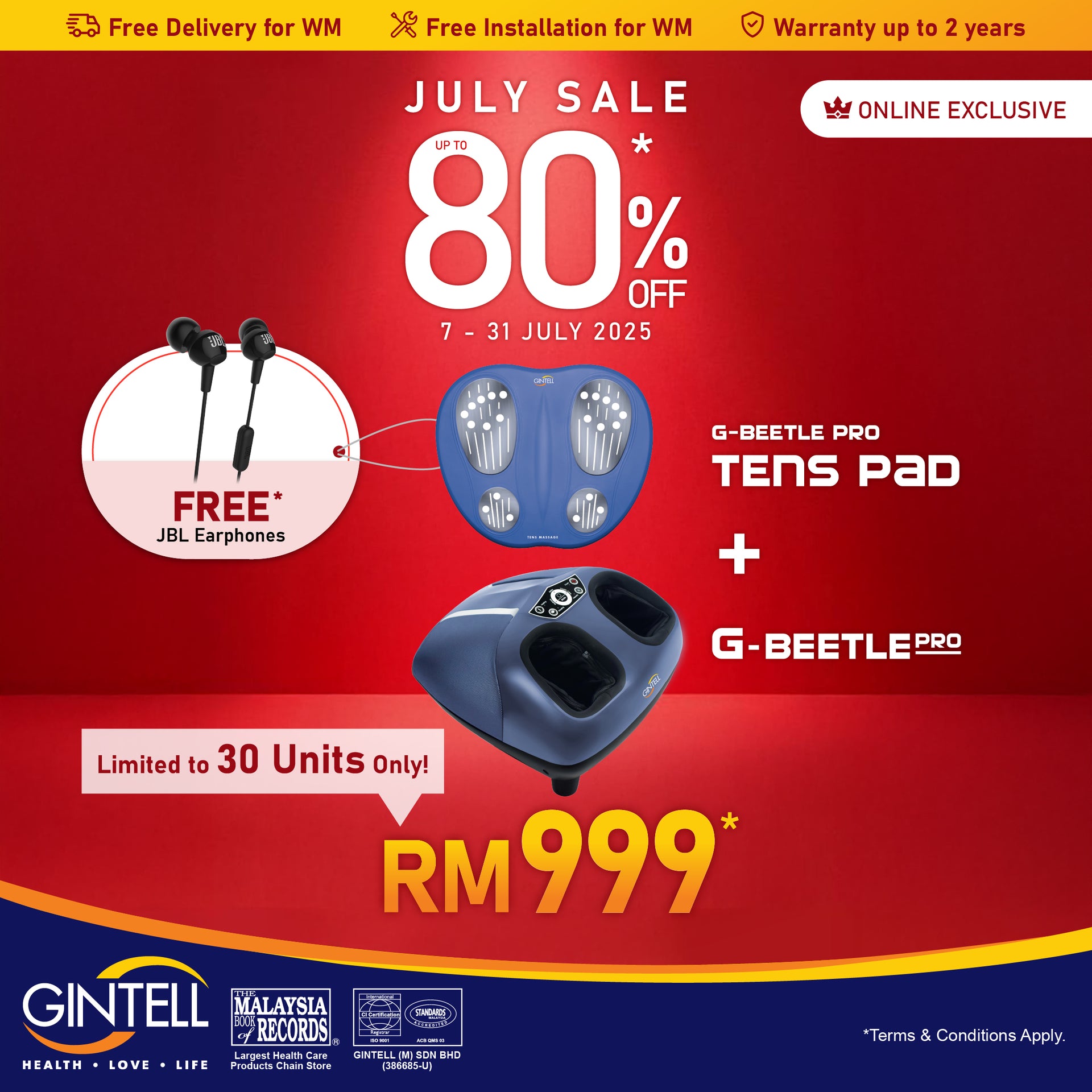 G-Beetle Pro Foot Massager with Tens Pad