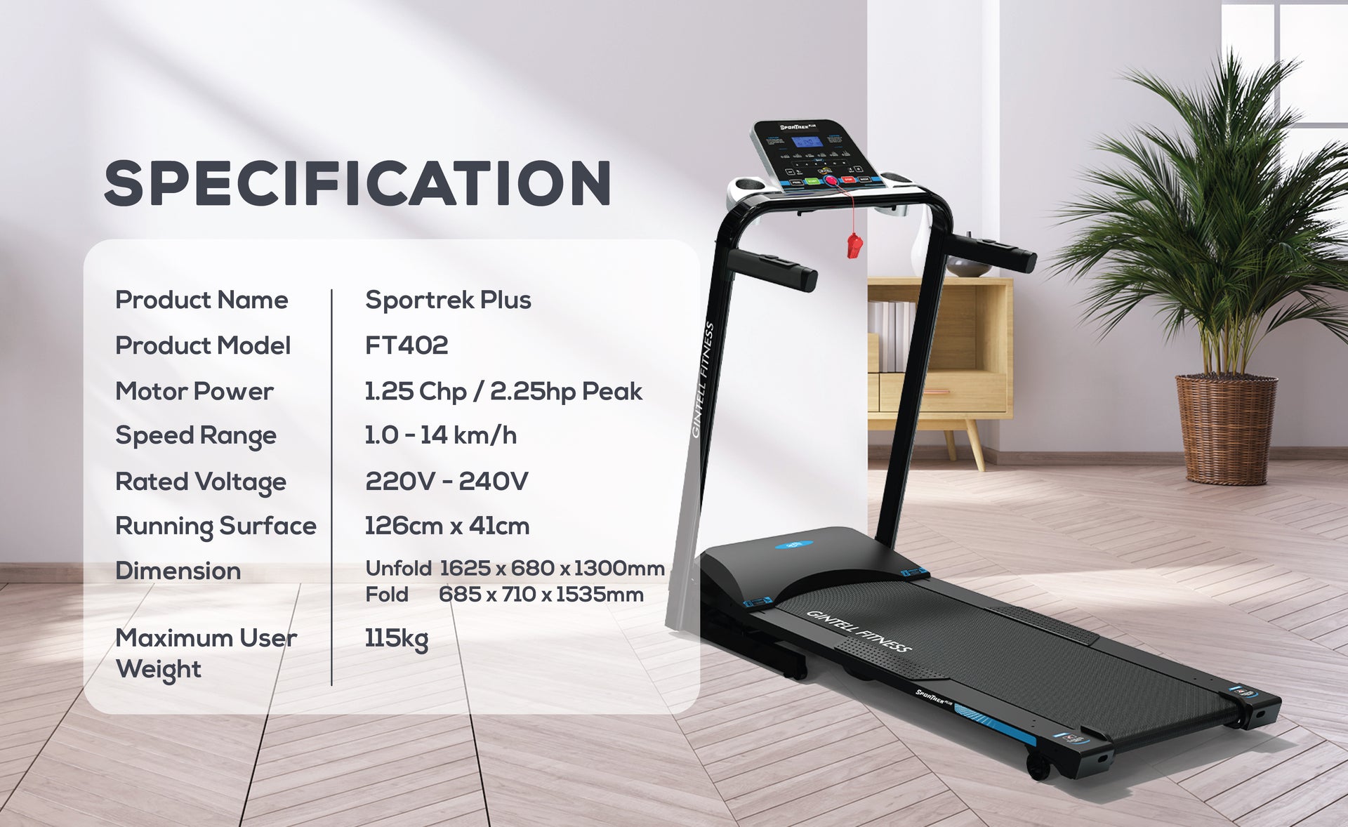 SporTrek Plus Treadmill