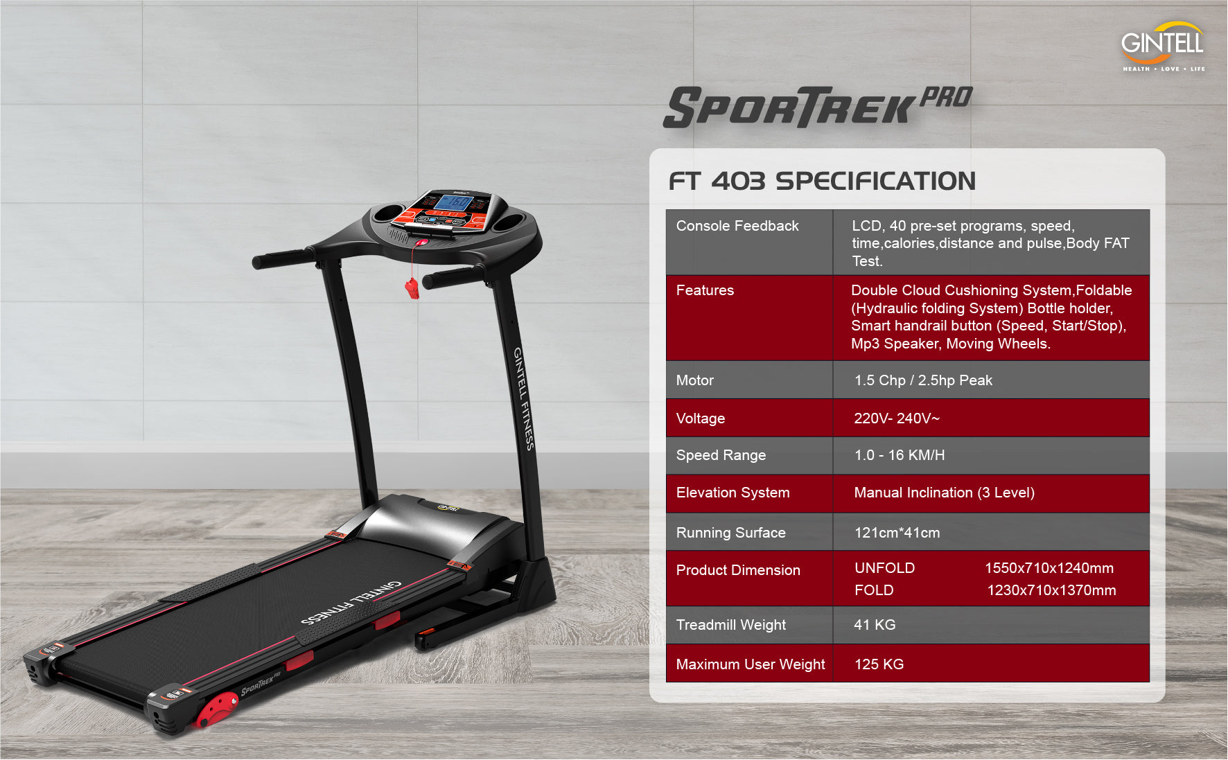 SporTrek Pro Treadmill