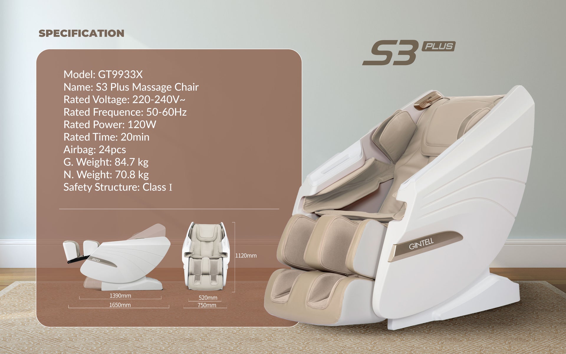 S3 Plus Massage Chair (Clearance)