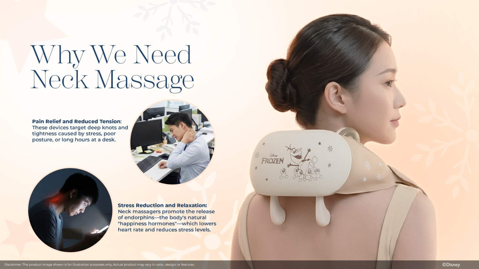 Disney Olaf Neck and Shoulder Massager