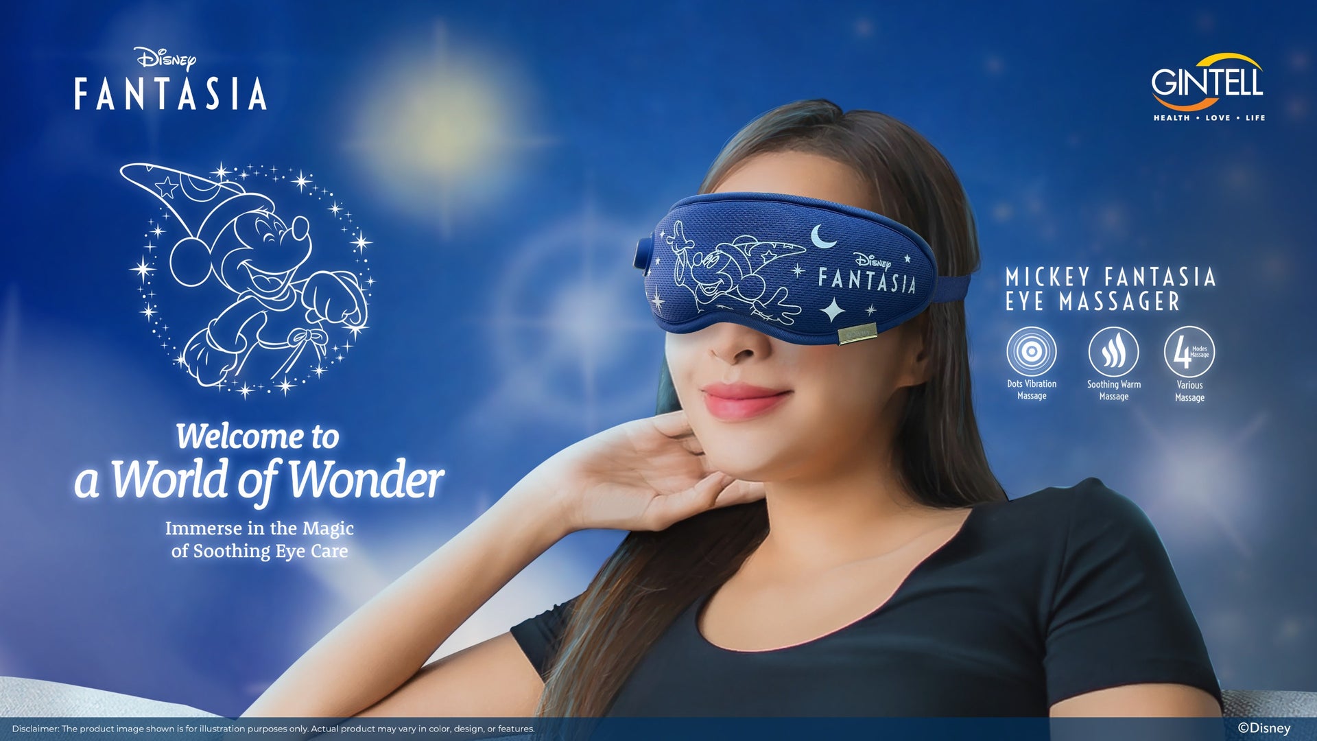 GINTELL Mickey Fantasia Eye Massager (Special Edition)